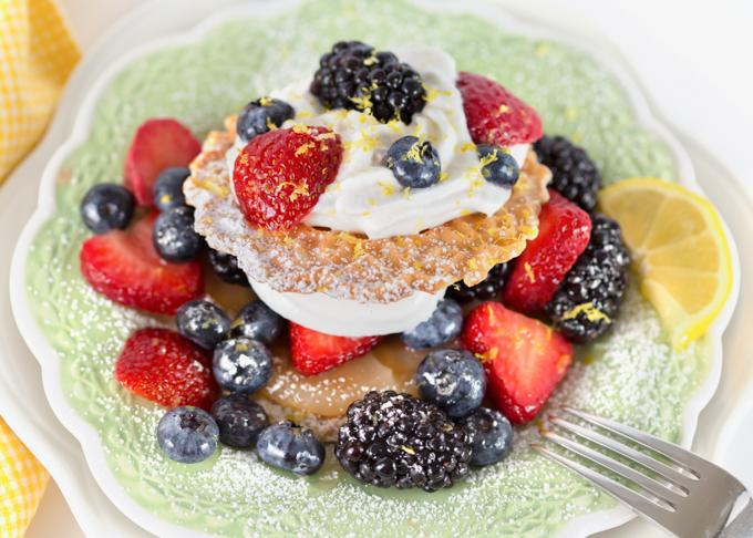 pizzelle lemon berry shortcake