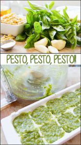 Basil Pesto (make it and freeze it)