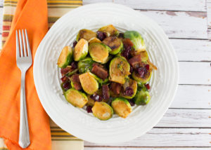 Brussel Sprouts with Bacon & Cranberry