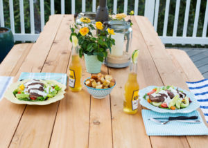 Grilled Skirt Steak w/Creamy Blue Cheese Dressing