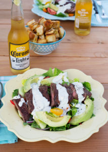 Grilled Skirt Steak w/Creamy Blue Cheese Dressing