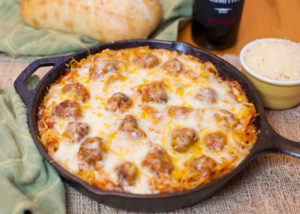 Baked Spaghetti & Meatballs