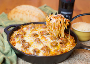 Baked Spaghetti & Meatballs