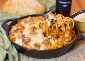 Baked Spaghetti & Meatballs