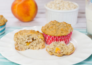 Oatmeal Peach Muffins