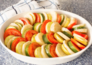 Potato, Tomato, and Squash Bake