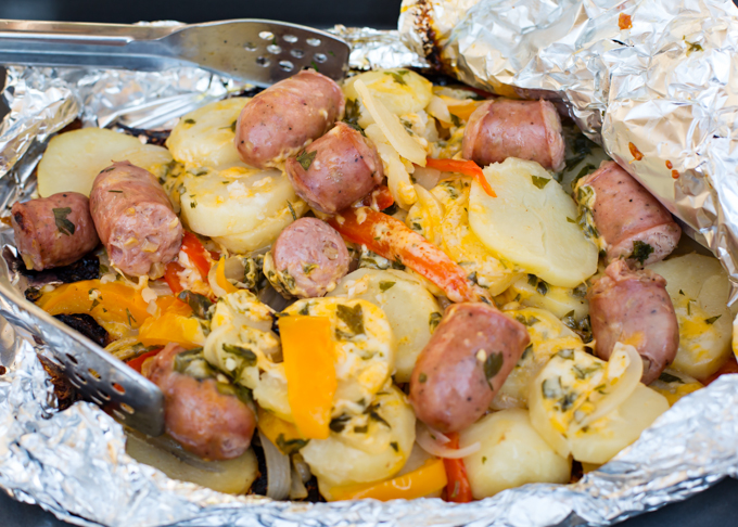 Sausage & Potato Grill Packets-5