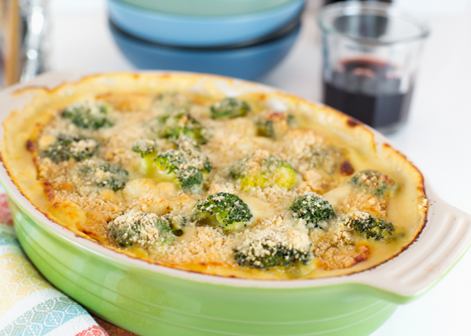 Baked Four Cheese Gnocchi w/Broccoli