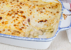 White Chicken Ravioli Bake