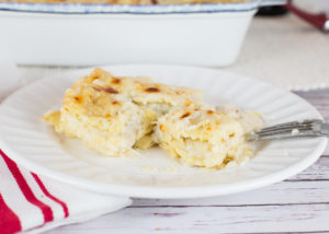 White Chicken Ravioli Bake