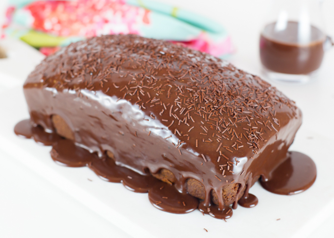 Chocolate Chip Pound Cake w/Chocolate Ganache