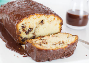 Chocolate Chip Pound Cake w/Chocolate Ganache