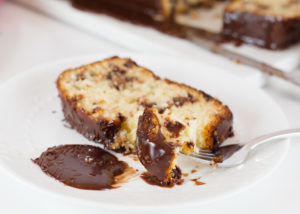 Chocolate Chip Pound Cake w/Chocolate Ganache