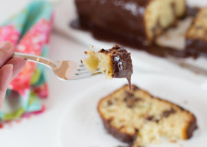 Chocolate Chip Pound Cake w/Chocolate Ganache