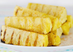Grilled Pineapple w/honey & cayenne