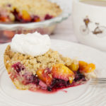 Blackberry Peach Crumb Pie-