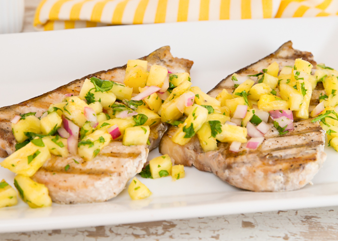 Grilled Swordfish with Pineapple Salsa