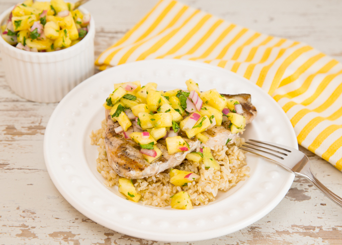 Grilled Swordfish with Pineapple Salsa