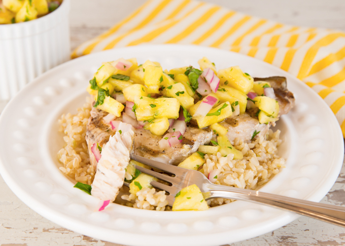 Grilled Swordfish with Pineapple Salsa