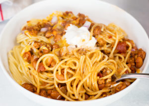 Turkey Chili Spaghetti