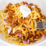 Turkey Chili Spaghetti