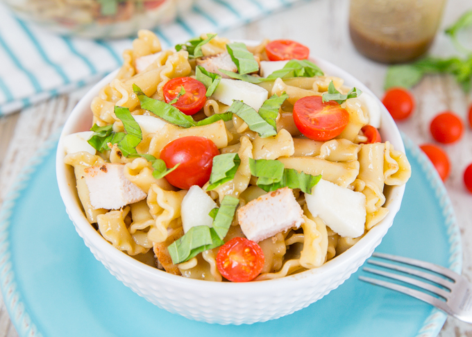 Chicken Caprese Pasta Salad