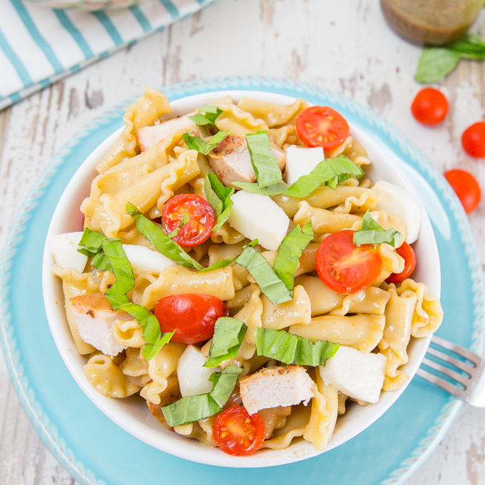 Chicken Caprese Pasta Salad