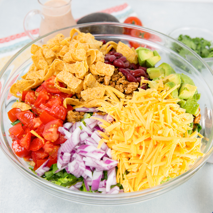 Taco Salad w/Salsa Lime Dressing - Joy In Every Season