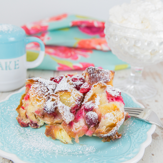 Cranberry Croissant Bread Pudding