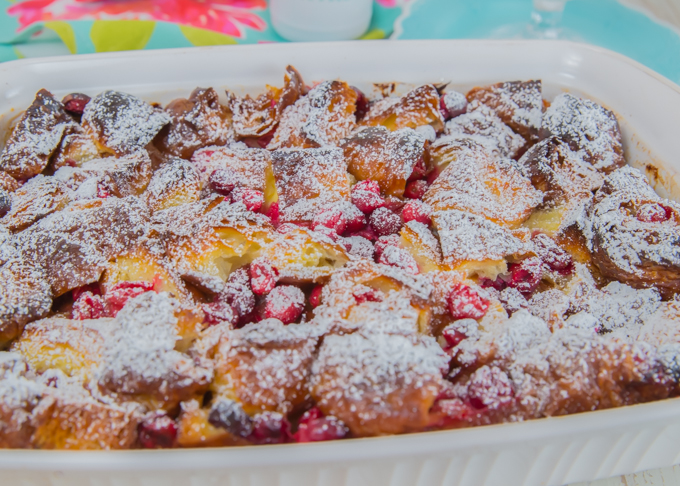 Cranberry Croissant Bread Pudding