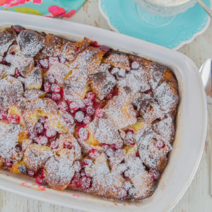 Cranberry Croissant Bread Pudding