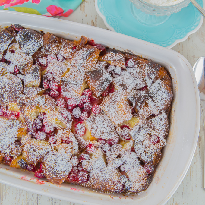 Cranberry Croissant Bread Pudding