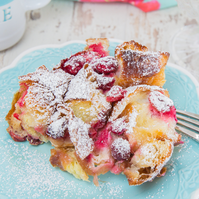 Cranberry Croissant Bread Pudding