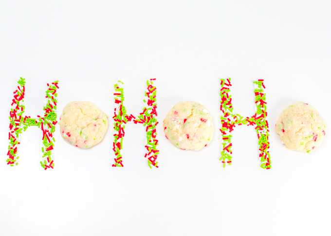 Christmas Gooey Sprinkle Cookies