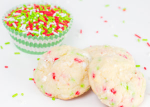 Christmas Gooey Sprinkle Cookies