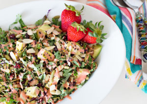 Kale Salad with Strawberry Vinaigrette