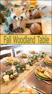 Woodland Themed Fall Tablescape