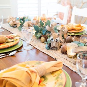 Woodland Themed Fall Tablescape