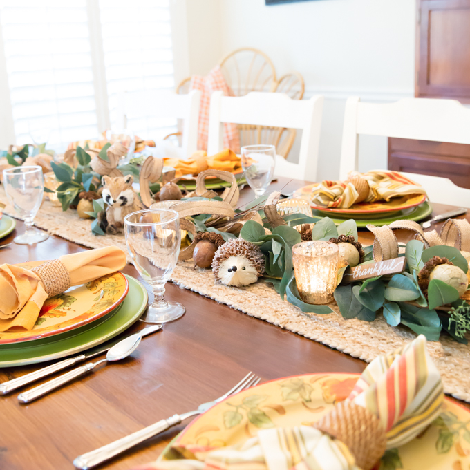 Woodland Themed Fall Tablescape