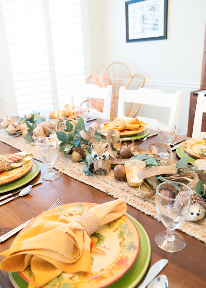 Woodland Themed Fall Tablescape