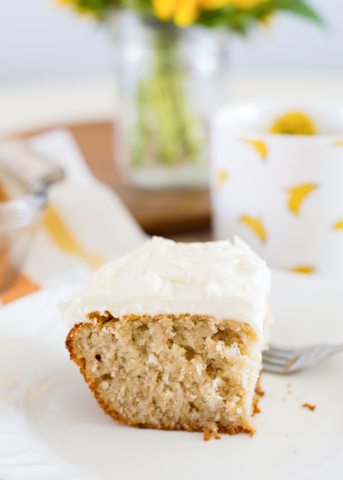 Banana Cake with Cream Cheese Frosting