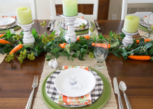 Carrot and Bunny Easter Tablescape