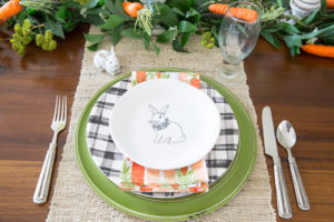 Carrot and Bunny Easter Tablescape