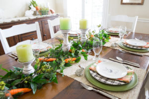 Carrot and Bunny Easter Tablescape