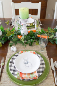 Carrot and Bunny Easter Tablescape