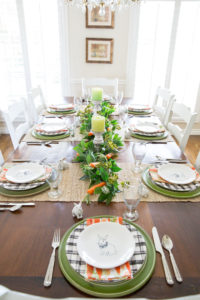 Carrot and Bunny Easter Tablescape