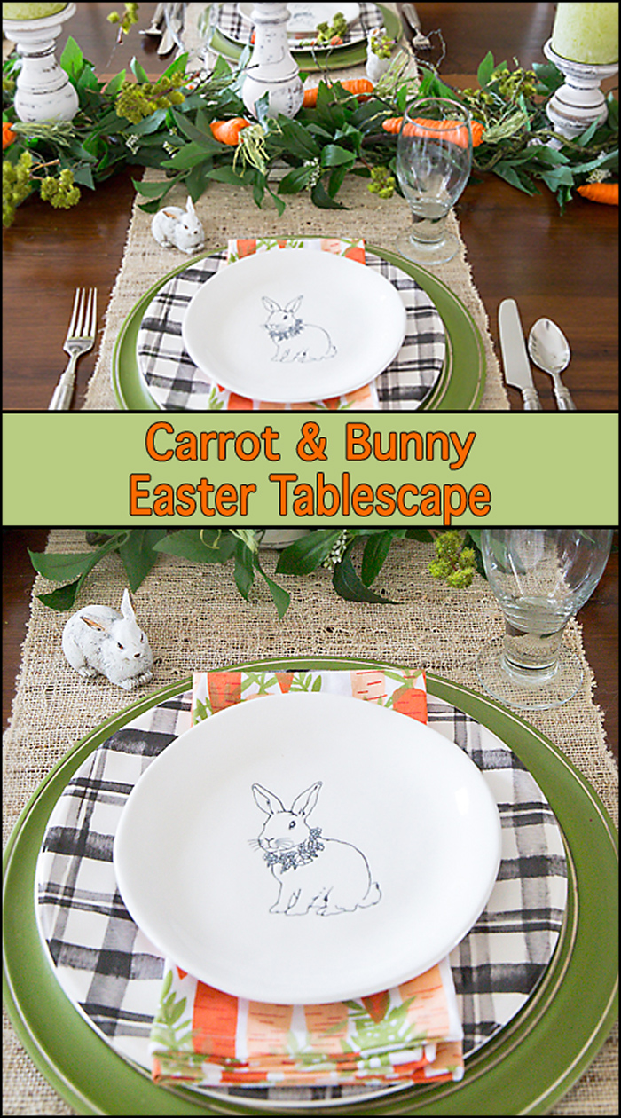 Carrot and Bunny Easter Tablescape