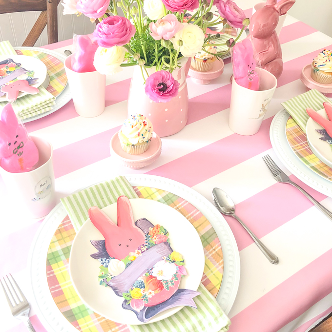 Pink Peep Easter Table