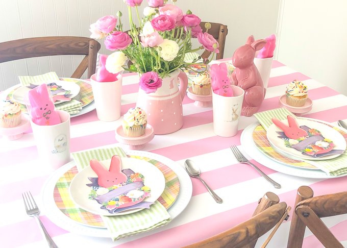 Pink Peep Easter Table