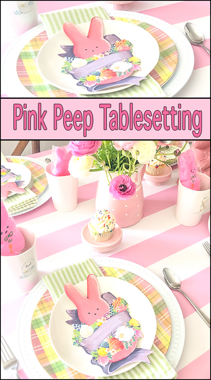 Pink Peep Easter Table